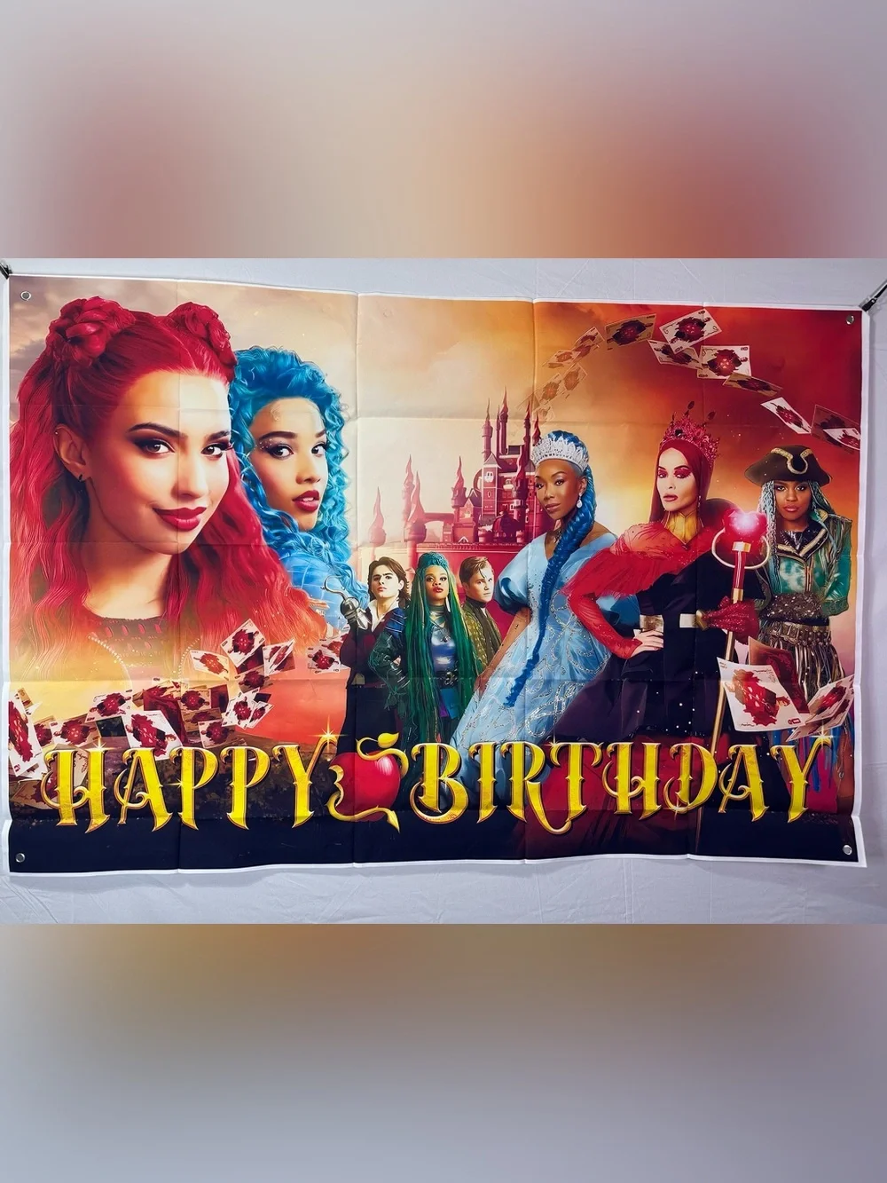 The Descendants Happy Birthday Backdrop Banner 5x3Ft.